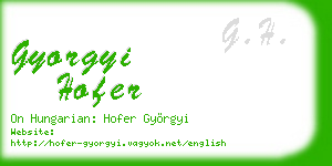 gyorgyi hofer business card